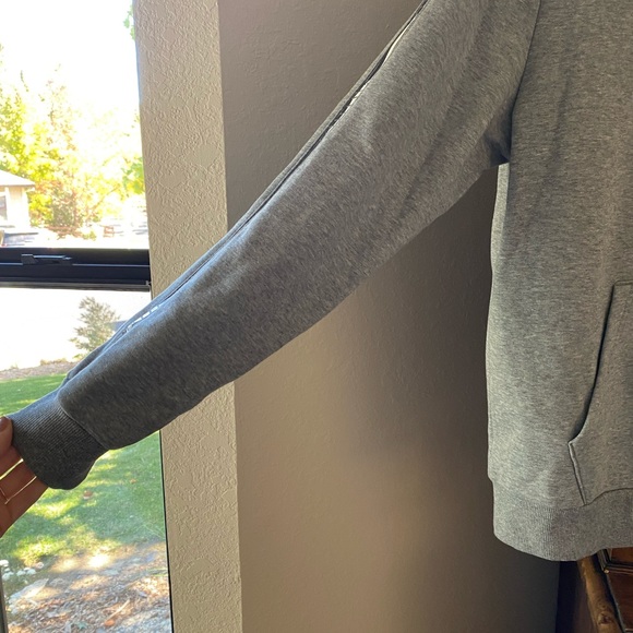 Puma Unisex Grey Zip-Up Cotton Sweatshirt - Picture 8 of 14